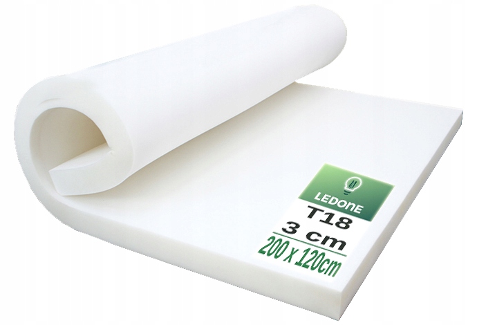 

Pianka tapicerska gąbka meblowa T18 200x120 x 3cm