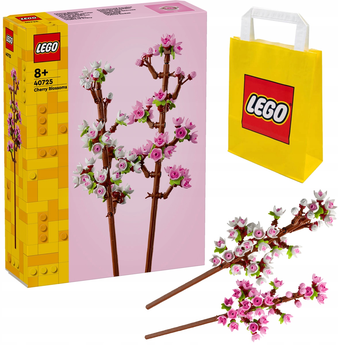KLOCKI LEGO 40725 KWIATY WIŚNI BUKIET PREZENT NA DZIEN DZIECKA + TORBA