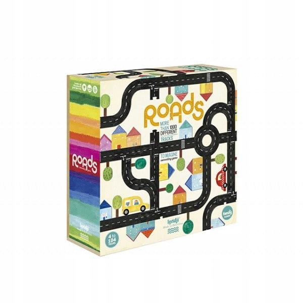 Gra planszowa kooperacyjna Roads Londji puzzle droga budowa trasy drogi