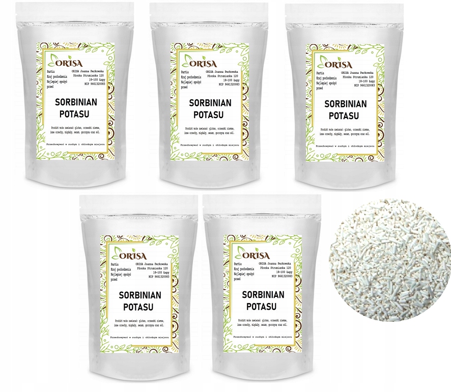Sorbinian Potasu 5 x 1kg (cn) Czysty Dodatek Do Żywności E202