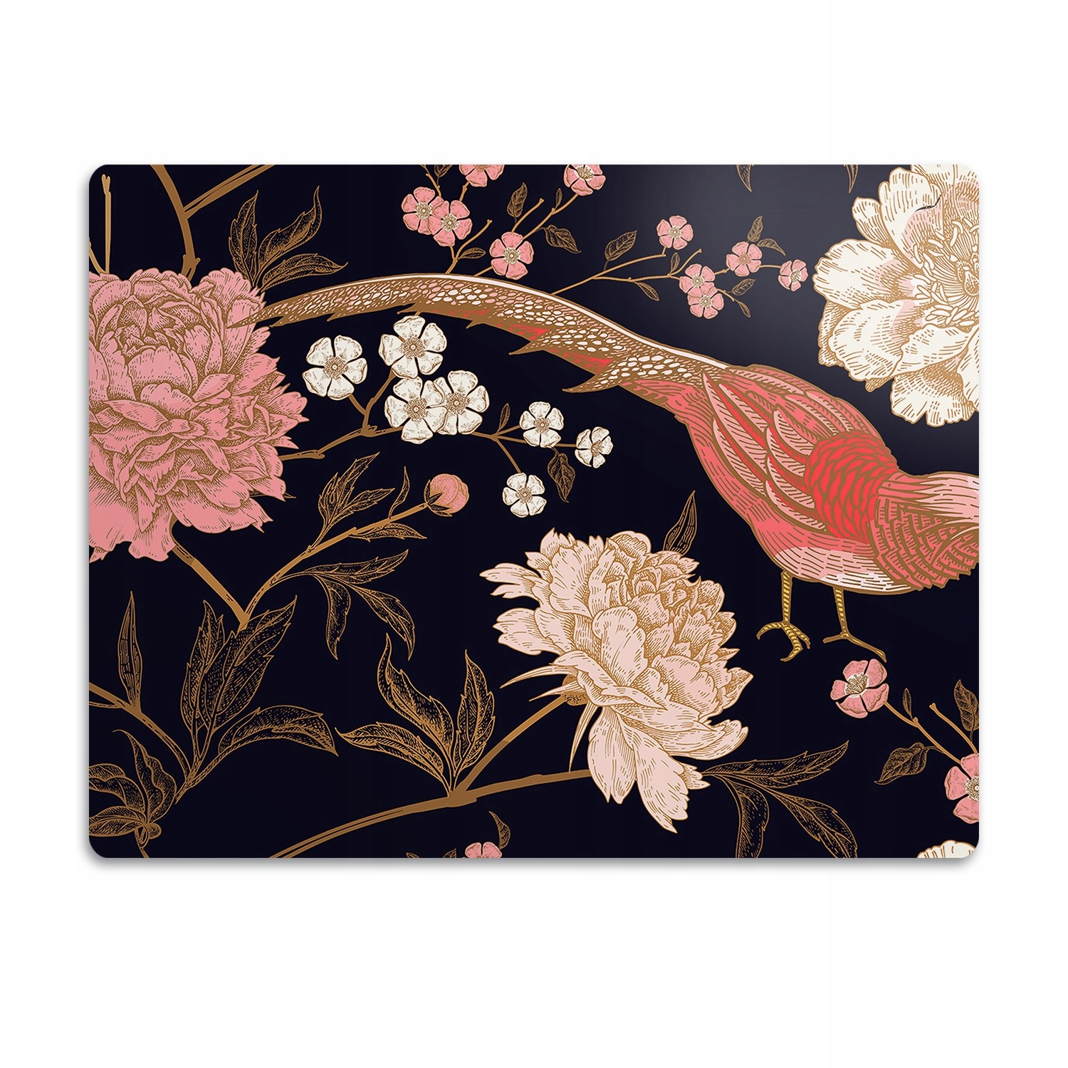 Levně Ochranná podložka pod misky Pták a květiny 60x40 cm