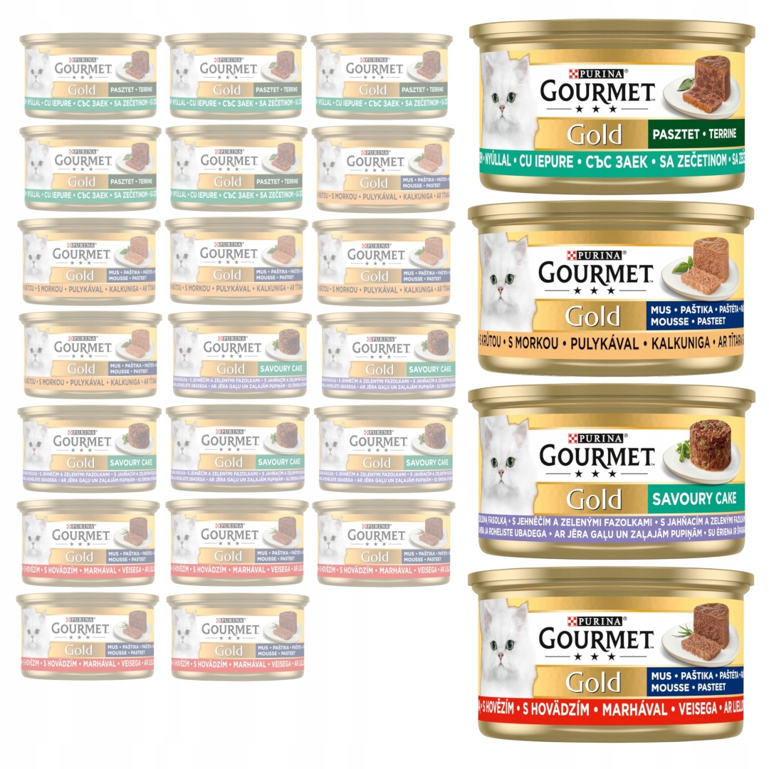 Levně Purina Gourmet Gold 24x85g Mokré Krmivo Pro Kočky Mix Chutí