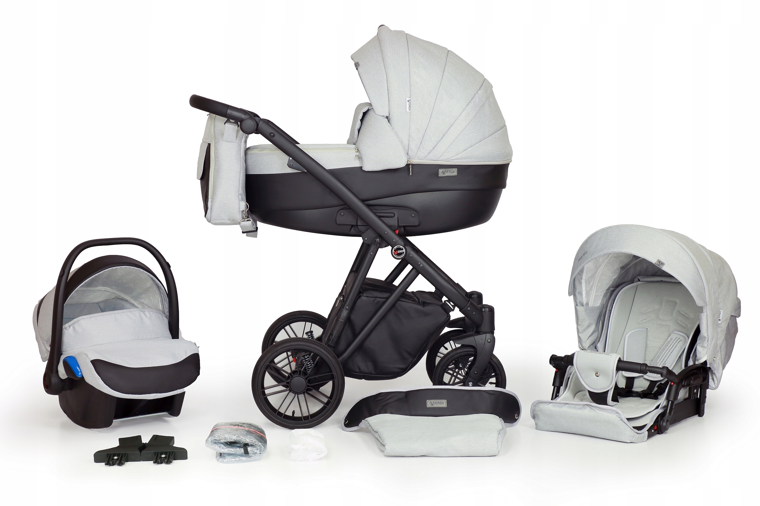 WÓZEK DZIECIĘCY VERDI MELBU 3W1+TORBA + AKCESORIA