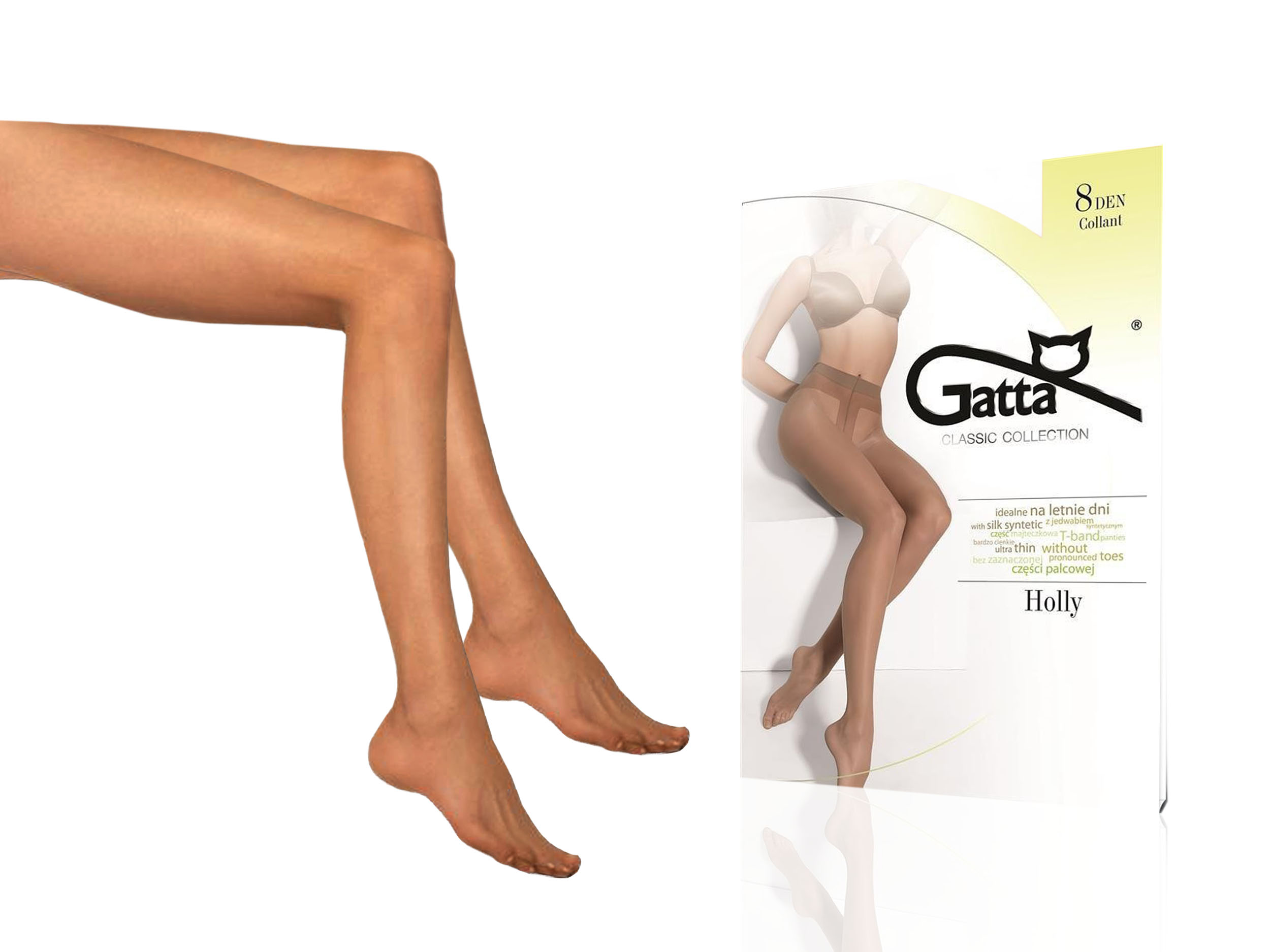 

Gatta rajstopy matowe Holly, 8 den, antilope, 4-L