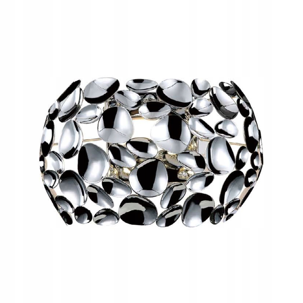 Avantgardní nástěnné svítidlo Carera Cromo Parette kapky s kovovým leskem