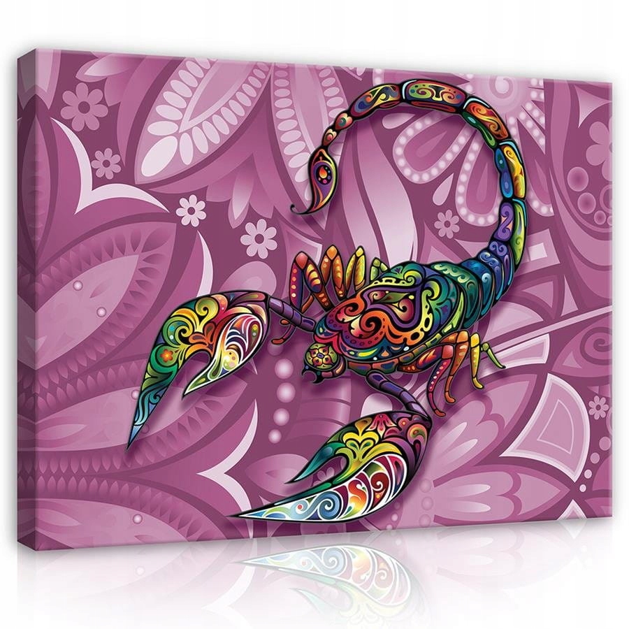 Obraz 100x75 Jasný Štír barevný ornament abstraktní vzory mystika