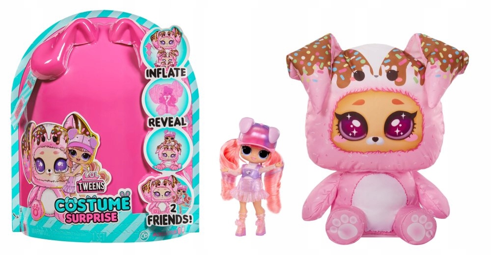 LOL SURPRISE Lalka TWEENS Costume ALI DANCE Różowy PIESEK Maskotka Stan opakowania oryginalne