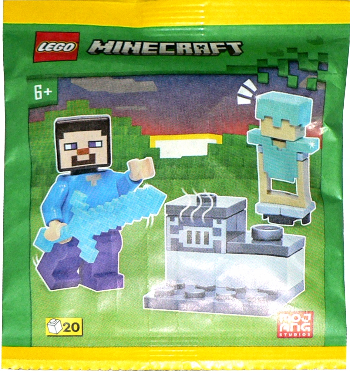 LEGO MINECRAFT 662317 STEVE FIGURA GYÉMÁNT PÁNCÉL GYÉMÁNT SISAK KARD
