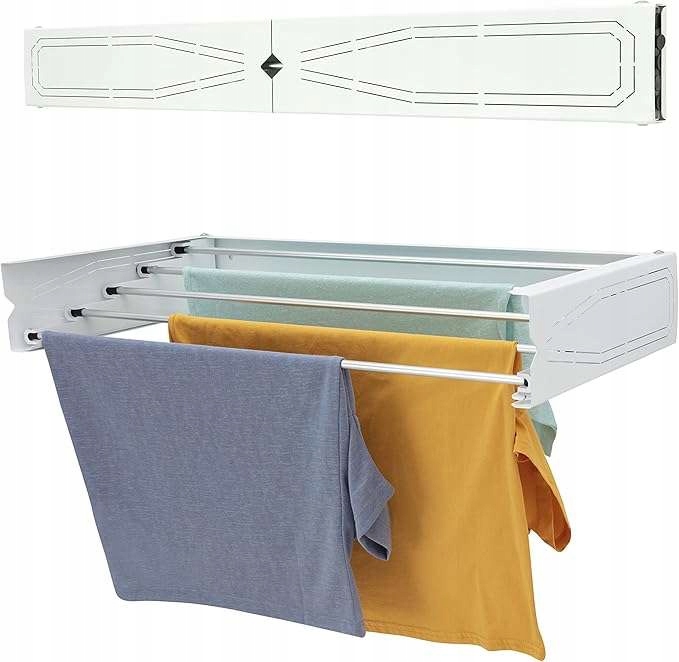 Levně Sušák Závěsný skládací 75 cm, nástěnný, bílý