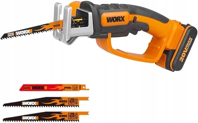 Akumulátorová šavlová pila Worx WG894E baterie Nože