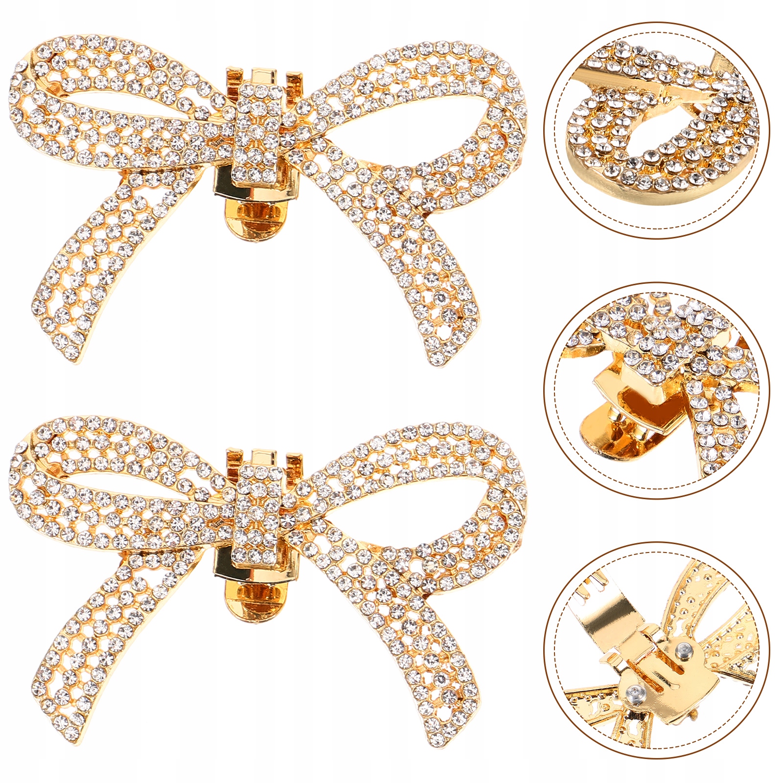 Ozdoby ślubne Rhinestone Charms do butów Kolor dominujący złoty