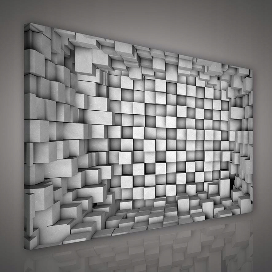 Obraz 100x75 3D efekt geometrický vzor optická iluze abstrakce