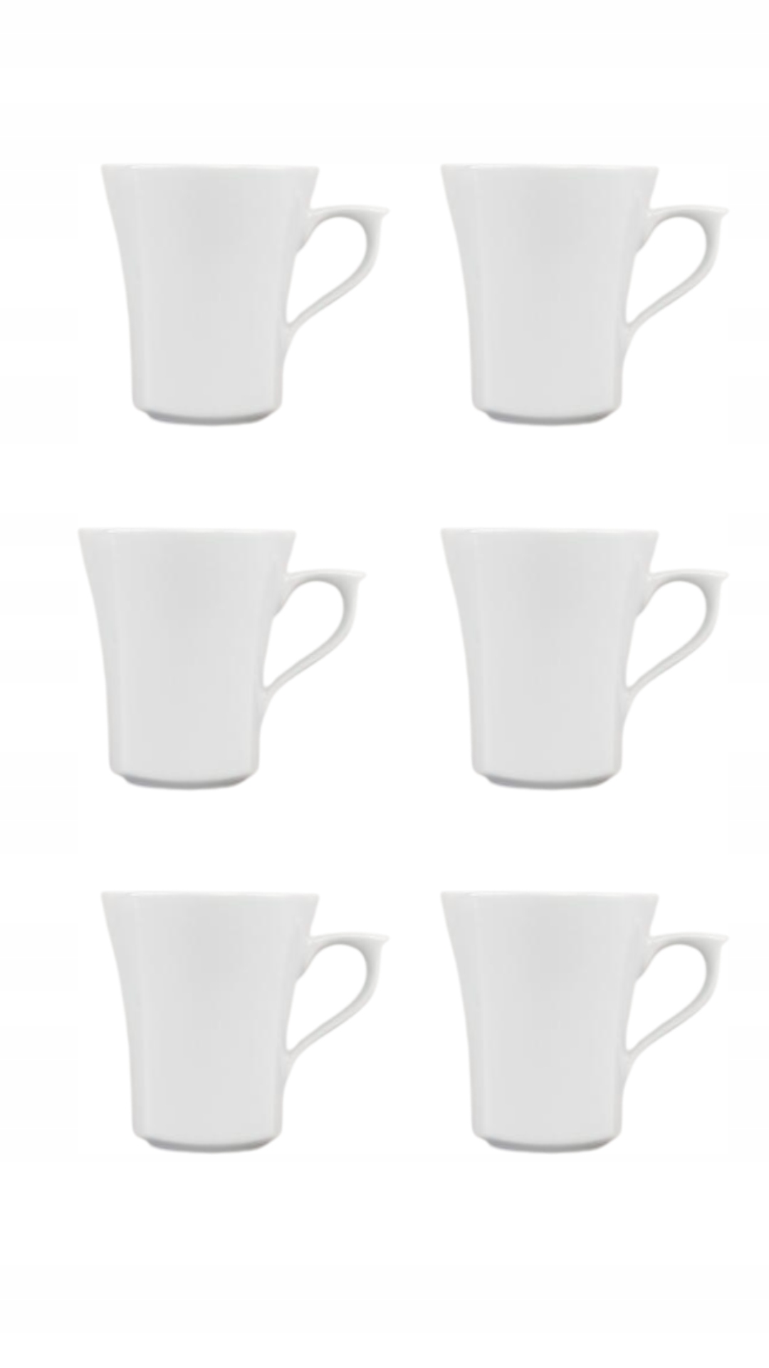 

Komplet 6 kubków porcelanowych Polska Porcelana L