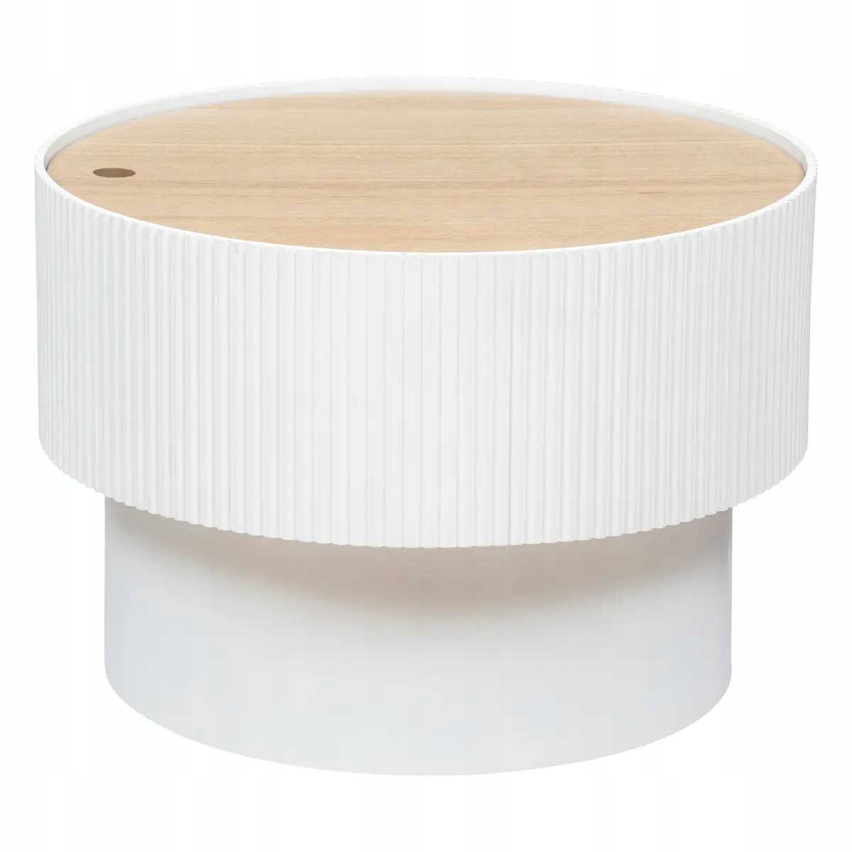 Kávový stolek s úložným prostorem Enola, kulatý, Ø 55 cm