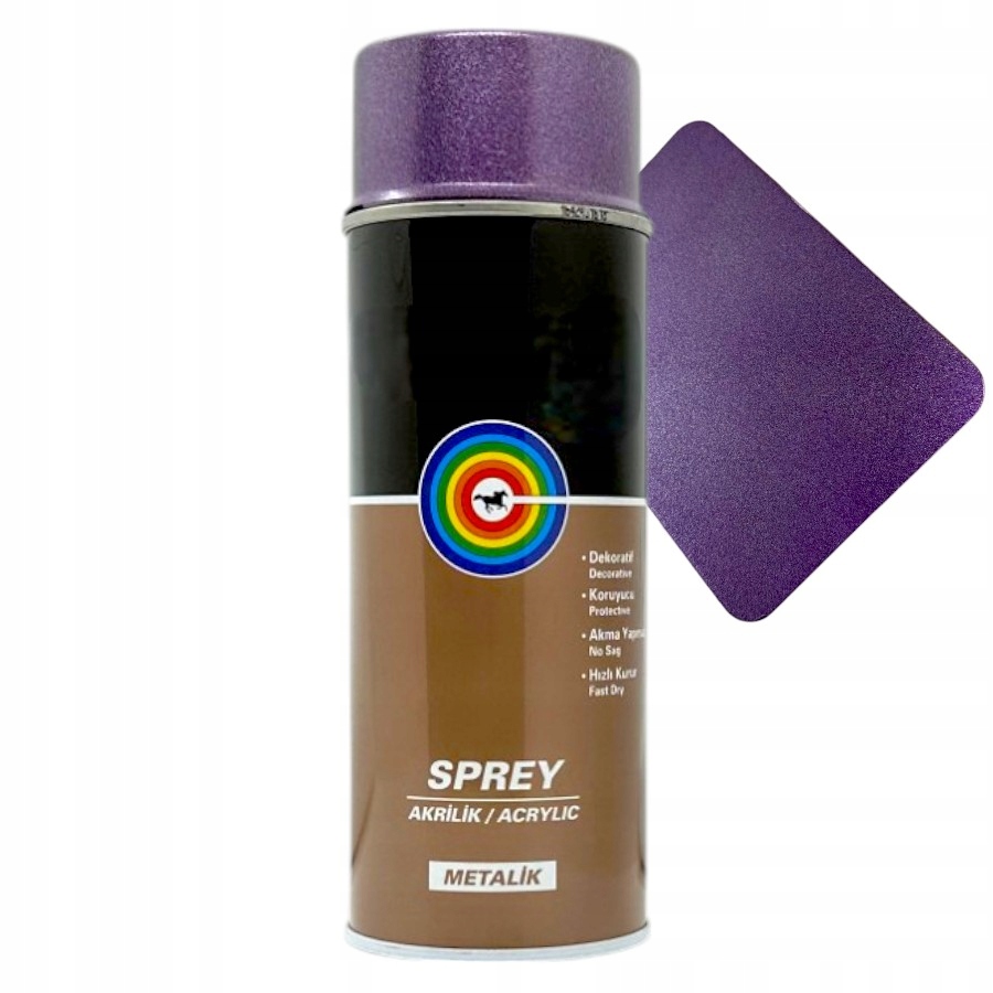 Lakier Metalik Grube Ziarno Liliowy Fiolet Spray Akrylowy 400ML
