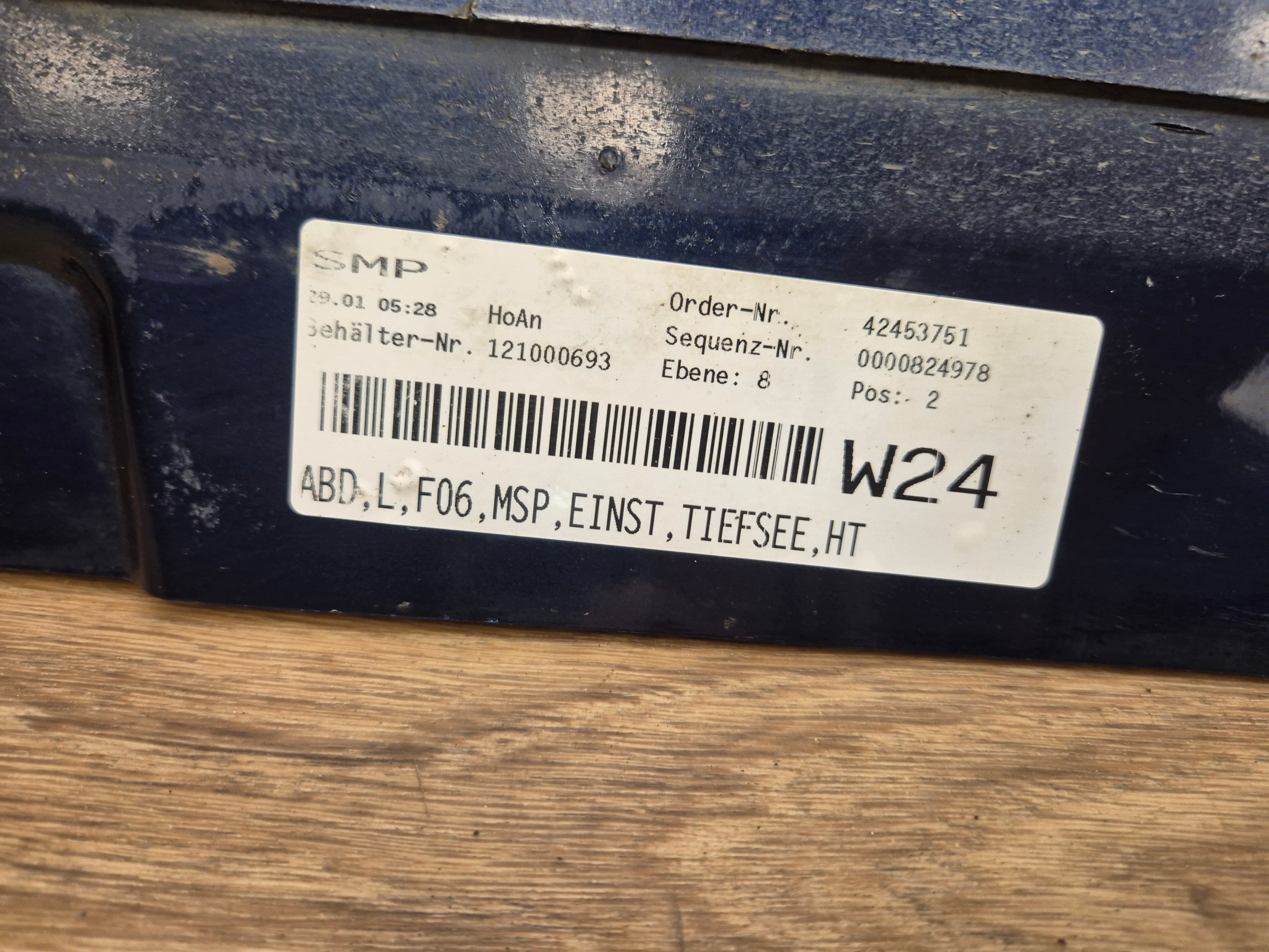 BMW 6 F06 left threshold moulding threshold m-packet A76 TIEFSEEBLAU 8052653