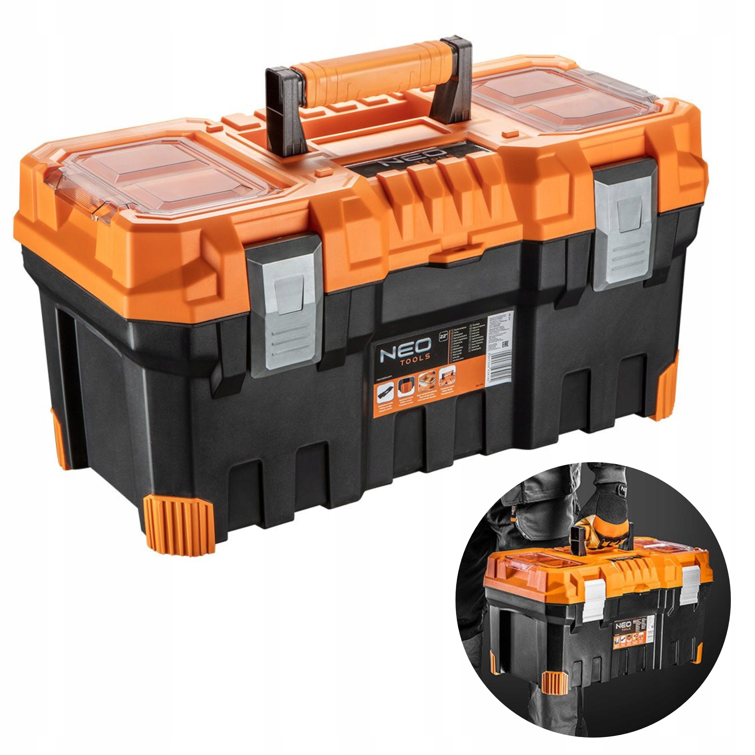 NEO MOCNA SKRZYNKA NARZĘDZIOWA DO PRZENOSZENIA 84-114 WALIZKA ORGANIZER