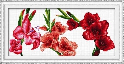 Křížková výšivka počítaná sada (kanva, mulina)