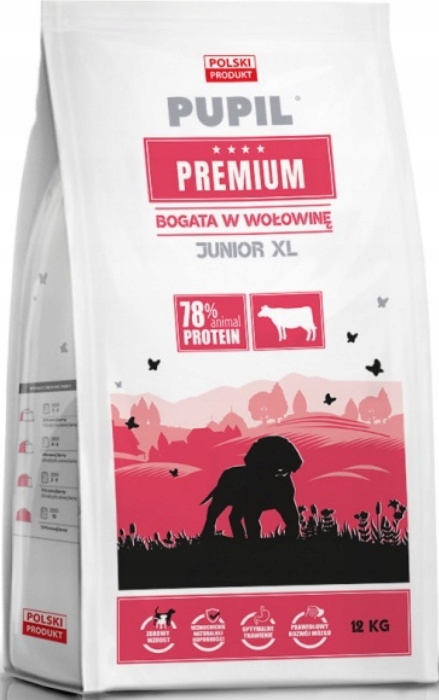 Levně Suché krmivo pro psy Pupil Premium Junior XL hovězí 12 kg