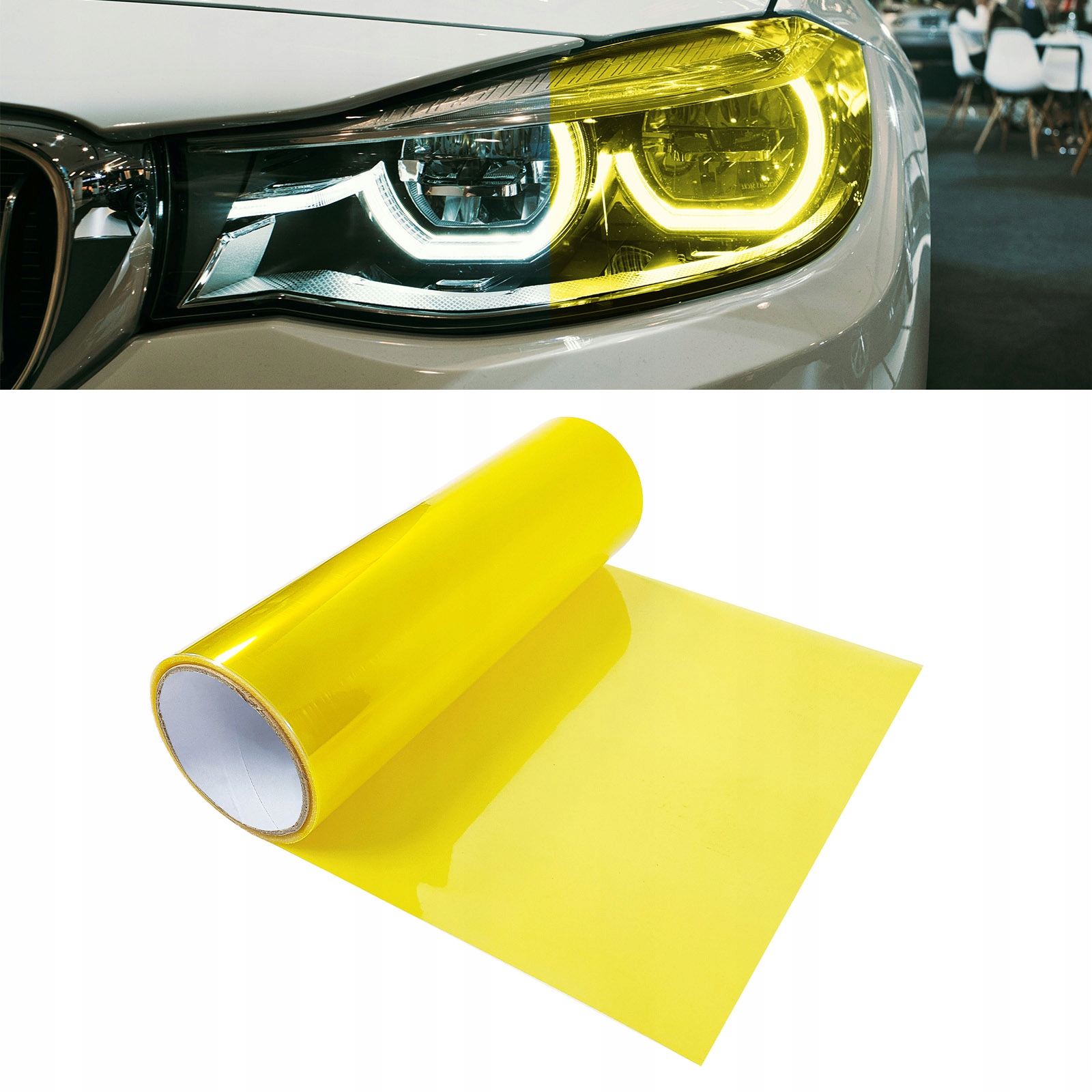 Samolepicí tónovací Fólie , 25 m dlouhá, pro zakrytí světlometů a světel