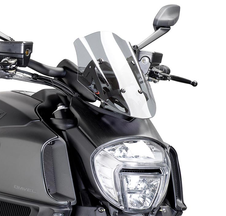 7592H - PUIG ВЕТРОВОЕ СТЕКЛО ОБТЕКАТЕЛЬ DUCATI DIAVEL 2014-2018 (СПОРТ)