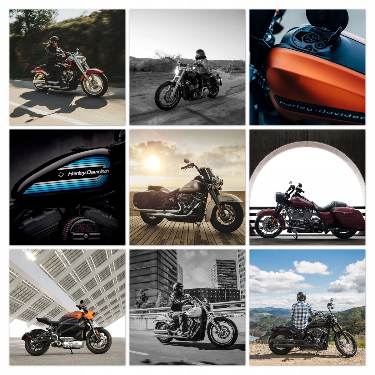 Sada plagátov 9x30x30 Mix Harley Davidson