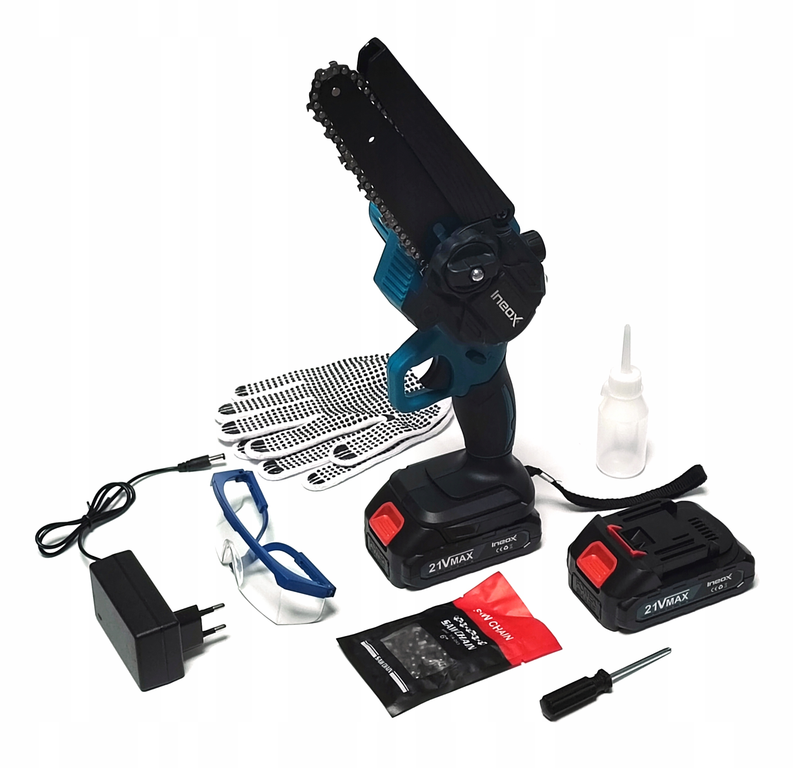 Řetězová pila Ineox CS04 6" Kufr 2x Akumulátor 2x Řetěz