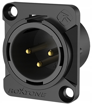 

Roxtone RX3MD-BG Gniazdo Tablicowe Męskie Xlr