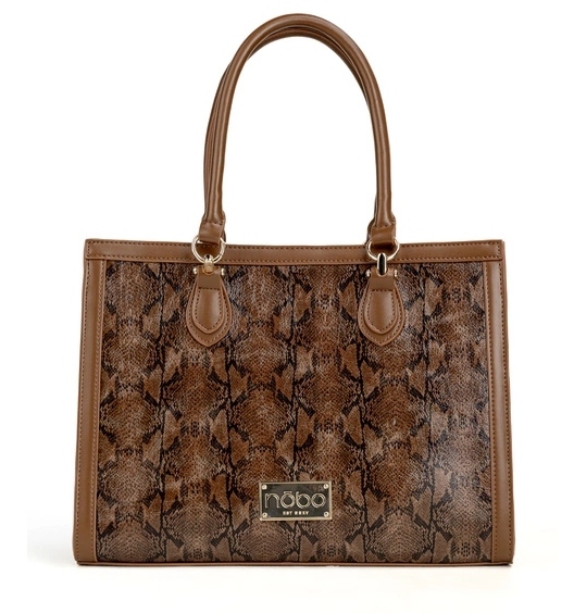 Torebka Nobo BAG6150-M17 Brązowa Shopperka Skóra Ekologiczna
