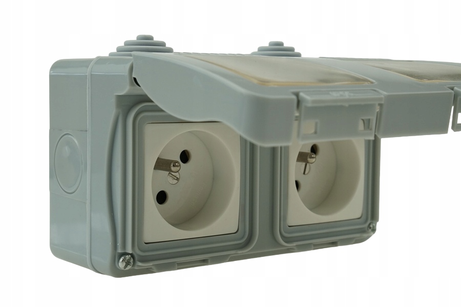 PODWÓJNE GNIAZDO SIECIOWE 250V 16A NATYNKOWE WODOSZCZELNE IP55 FAMATEL Marka inna