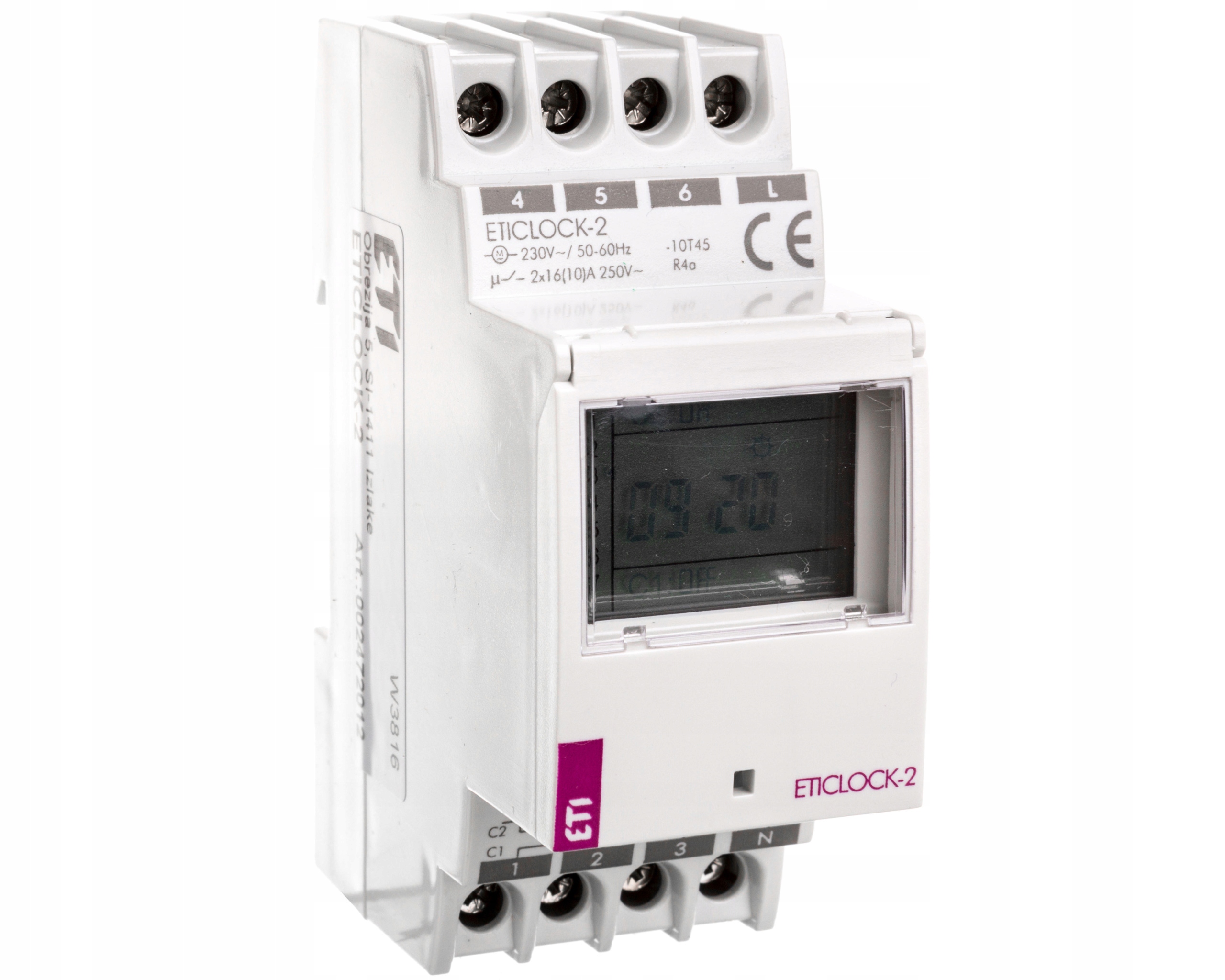 Ovládací hodiny ETICLOCK-2 230 V IP20 0 A ETI-002472012