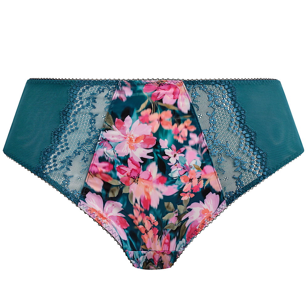 Elomi Lucie teal floral kalhotky 42 16 XL