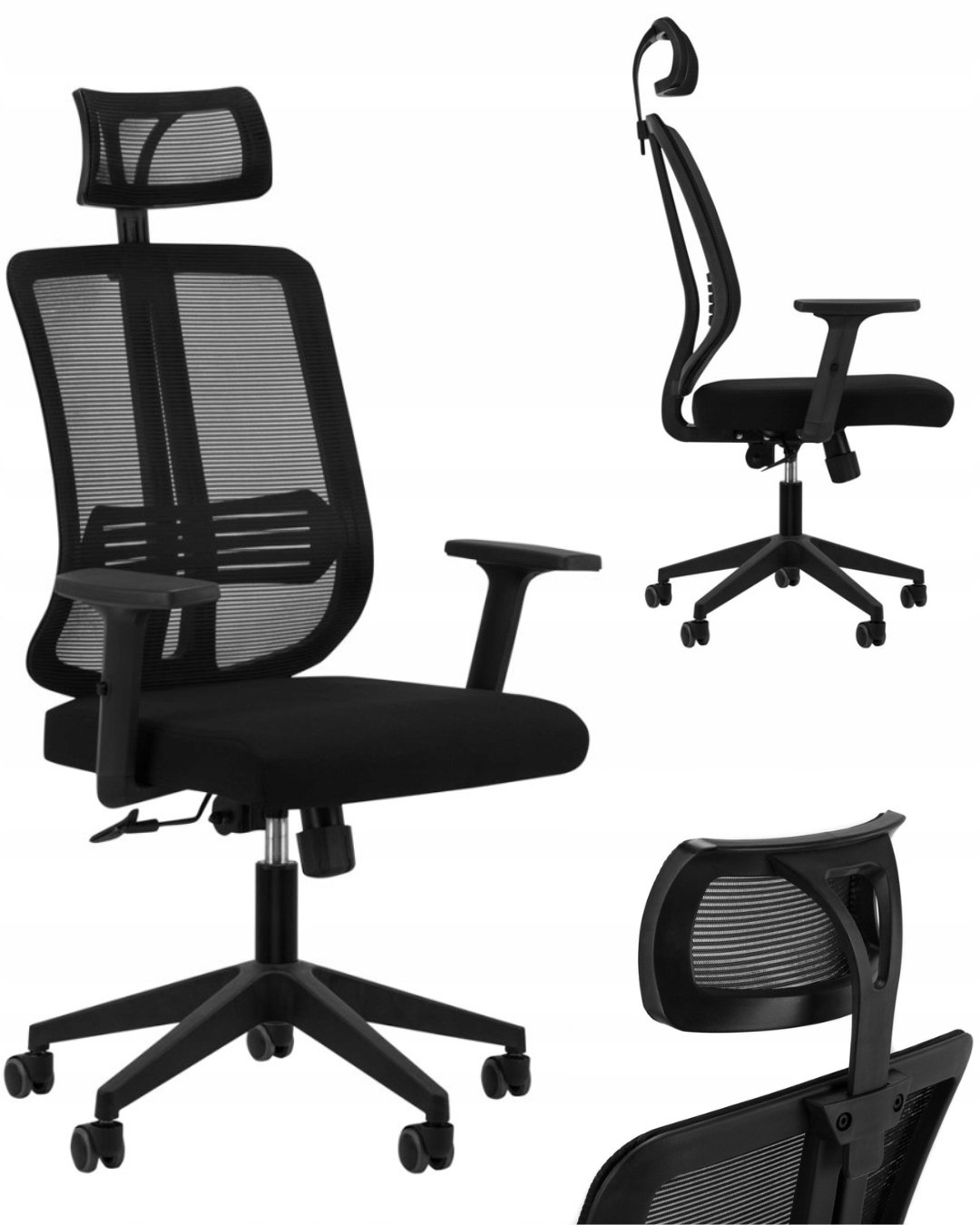 Ergonomické síťované křeslo Etna s opěrkou hlavy nastavitelná kancelářská židle