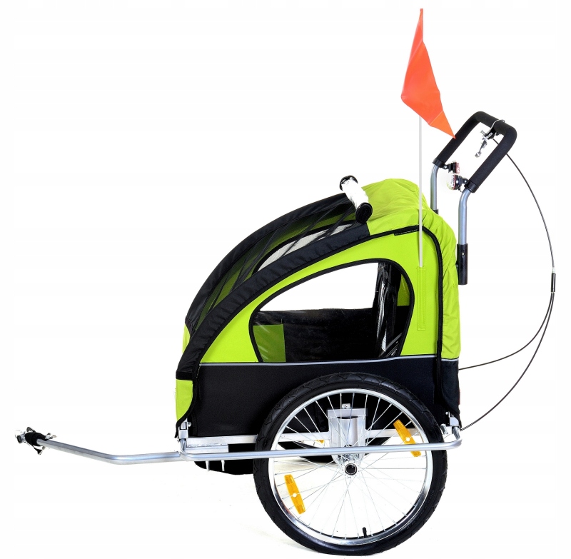 Przyczepka rowerowa dla dzieci F.H.Angel AMORTYZOWANA ZIELONA Marka Inna marka