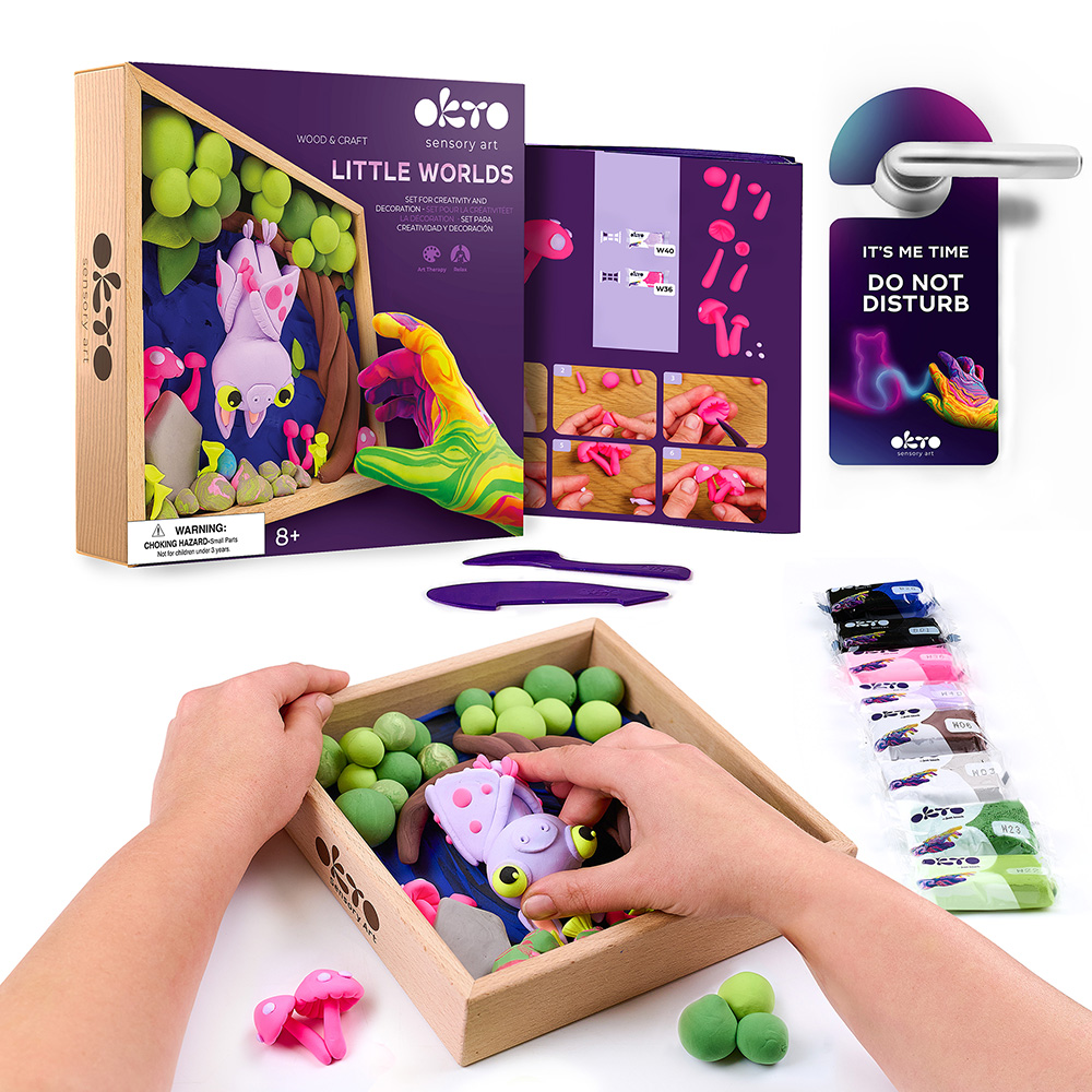 OKTO ZESTAW ARTYSTYCZNY 3D Modelowanie i Malowanie DIY ”Małe Światy”