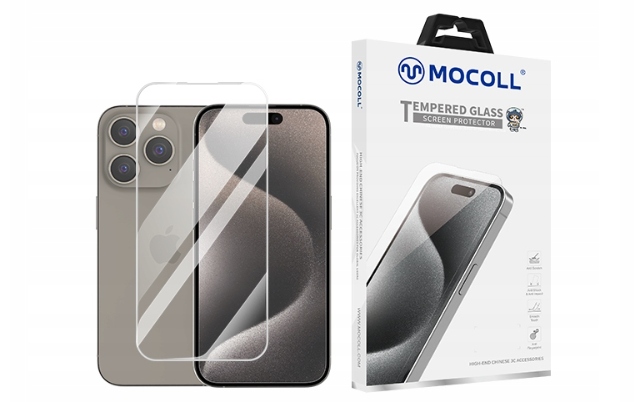 Szkło hartowane do Apple iPhone 15ProMax Mocoll 2,5D Hd Clear transparentne