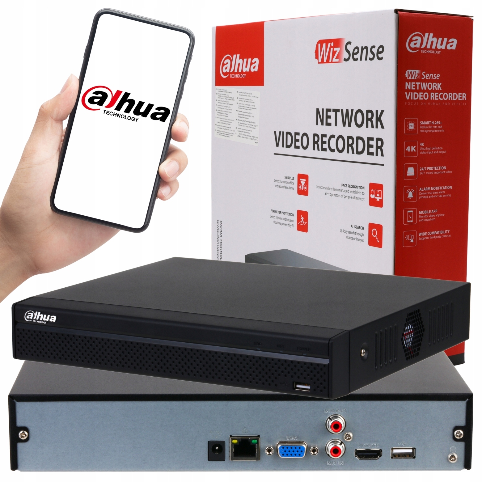 Ip rekordér Dahua NVR4108HS-4KS3 8 kanálový do 12Mpx 20TB 4K Uhd Ai Smd+