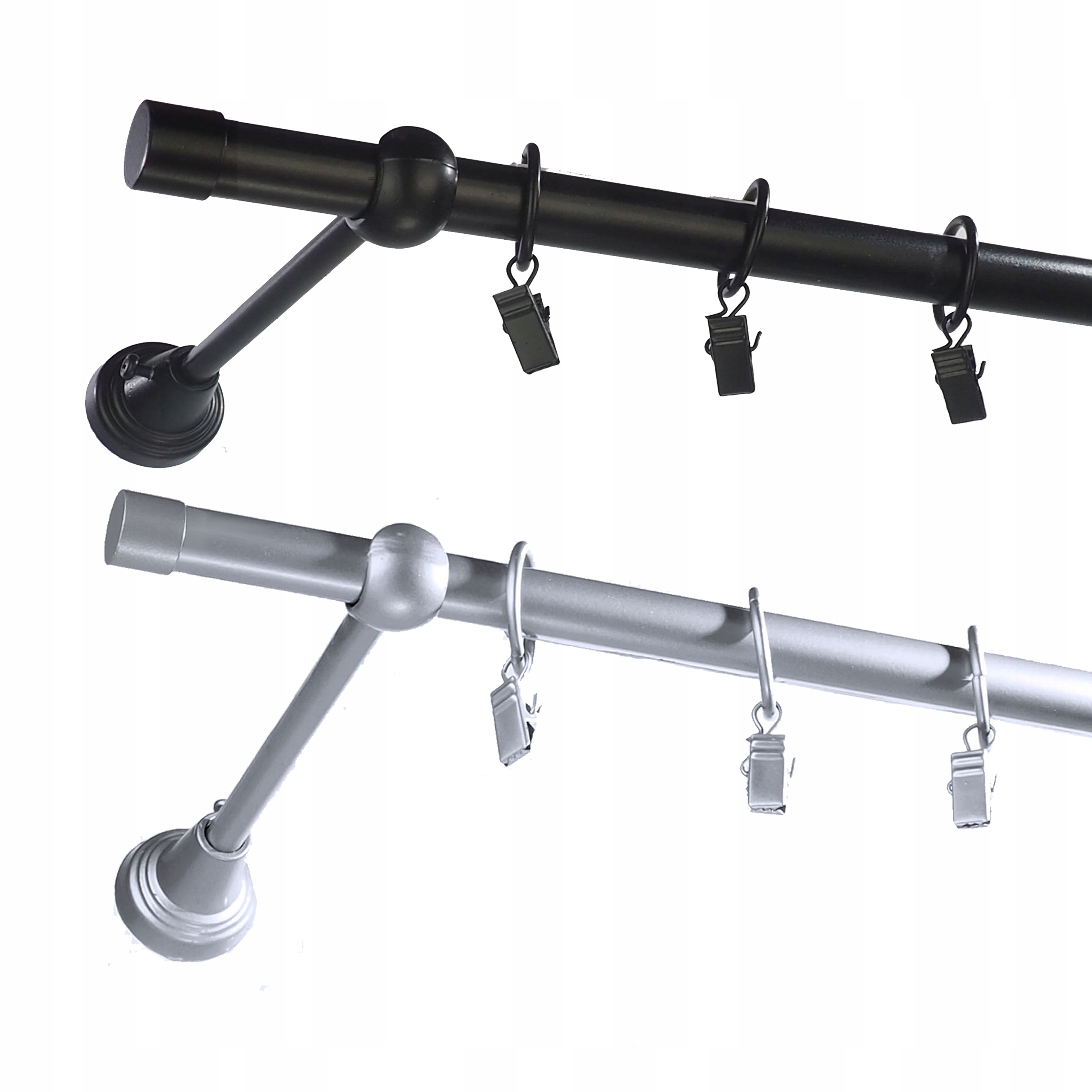 Karnisz metalowy fi 16 pojedyńczy 170 cm