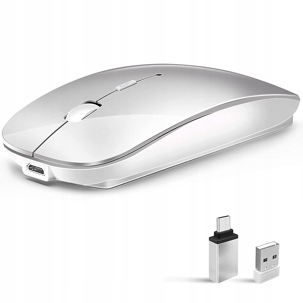MYSZ BEZPRZEWODOWA SLIM MOUSE ADAPTER USB C DO APPLE MAC MACBOOK IPAD IPHONE