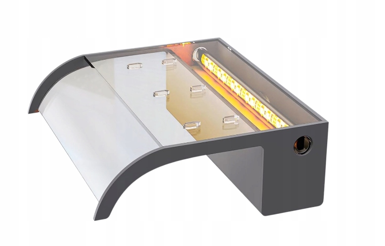 Longrun Vodopádová fontána akrylová 30 cm Led 7 farieb s diaľkovým ovládaním do bazéna