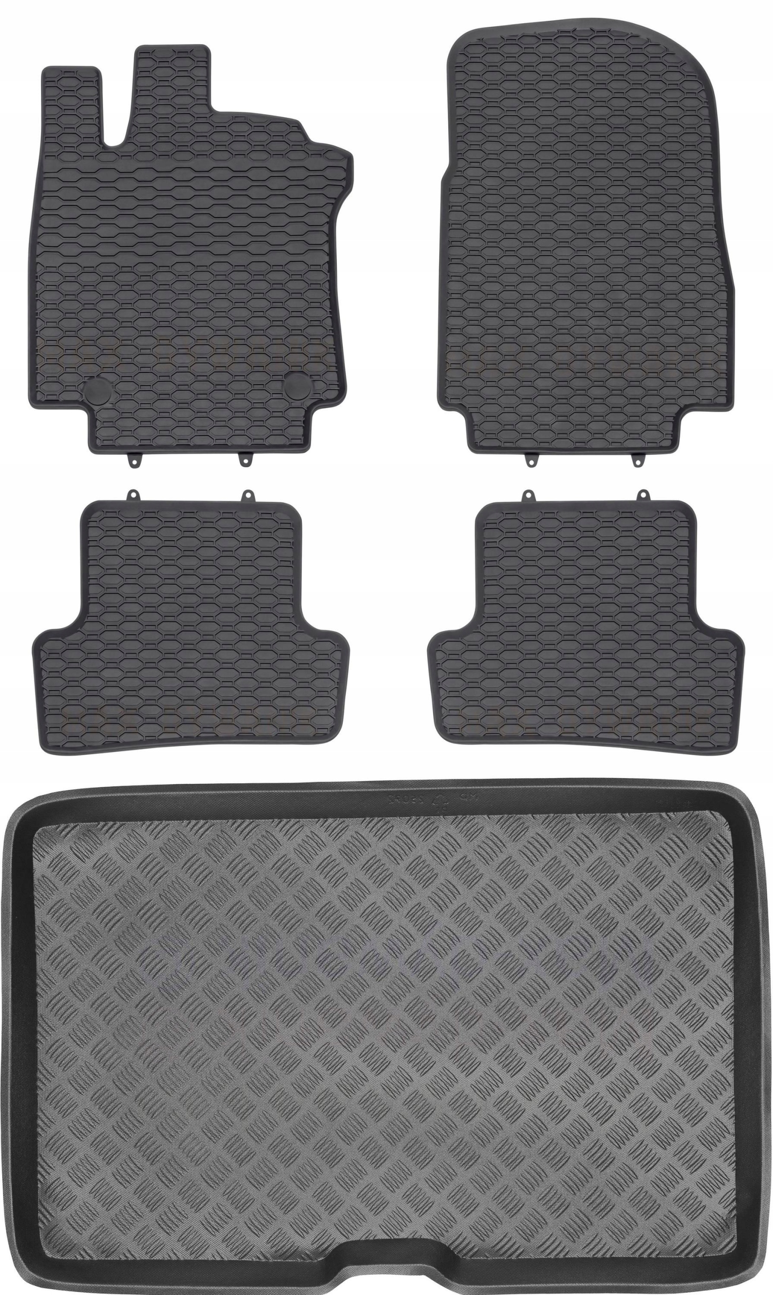 Renault Captur I Crossover 13-19 Gumové stierače rohož batožinového priestoru