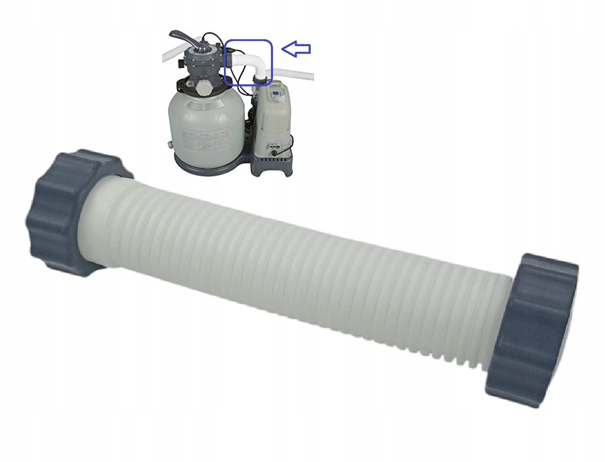 Připojovací hadice 38 mm pro připojení ventilu k motoru, pískový filtr 28676