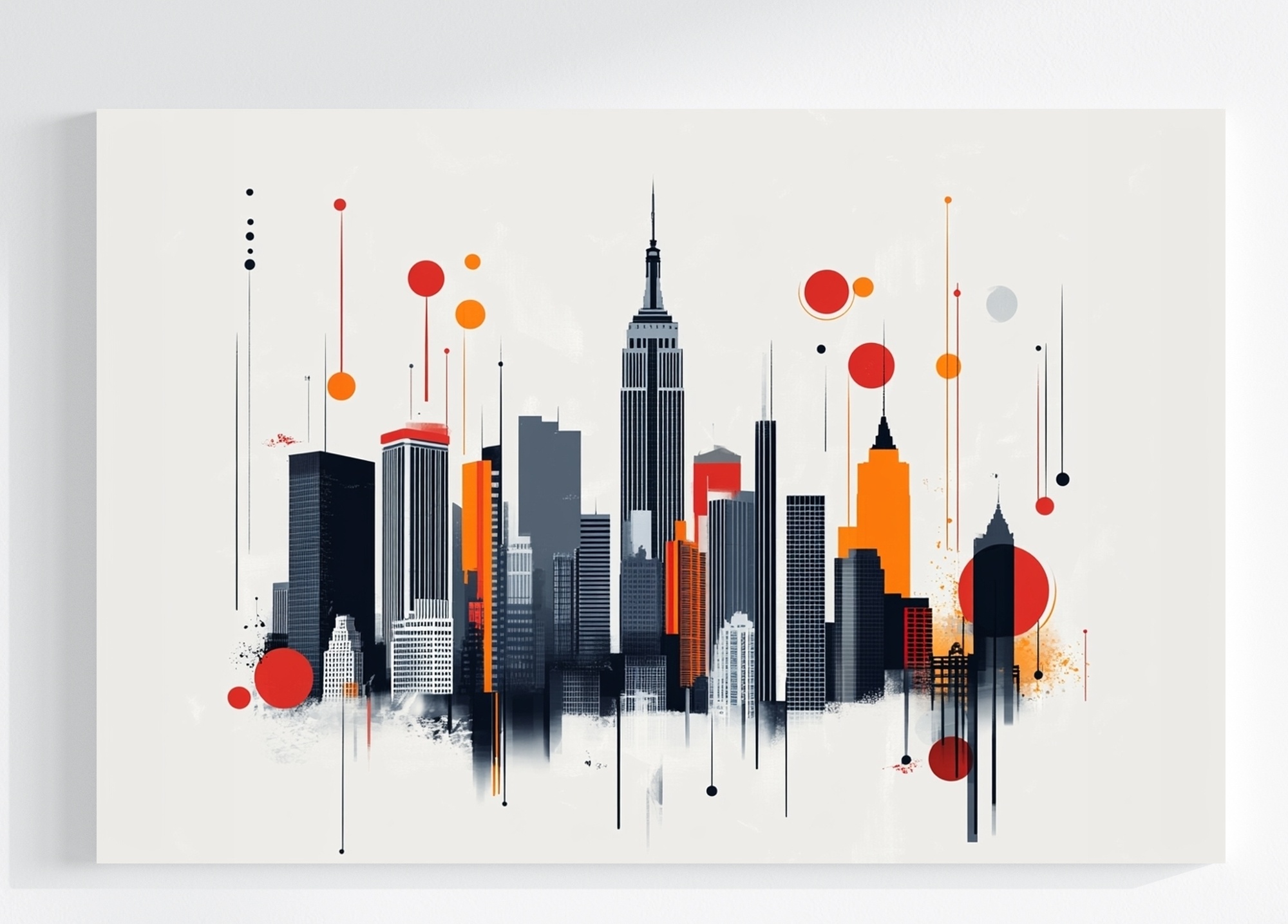 Obraz Na Plátně Canvas Grafika Město Panorama New York Manhattan 120x80