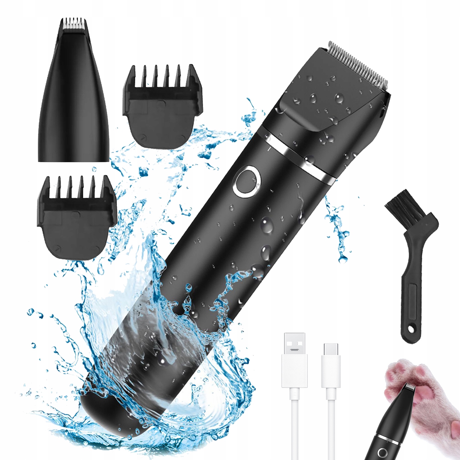 Levně Tichý Zastřihovač Pro Zvířata Usb Dobíjecí Pro Psy A Kočky Tlapky Obličej Tělo