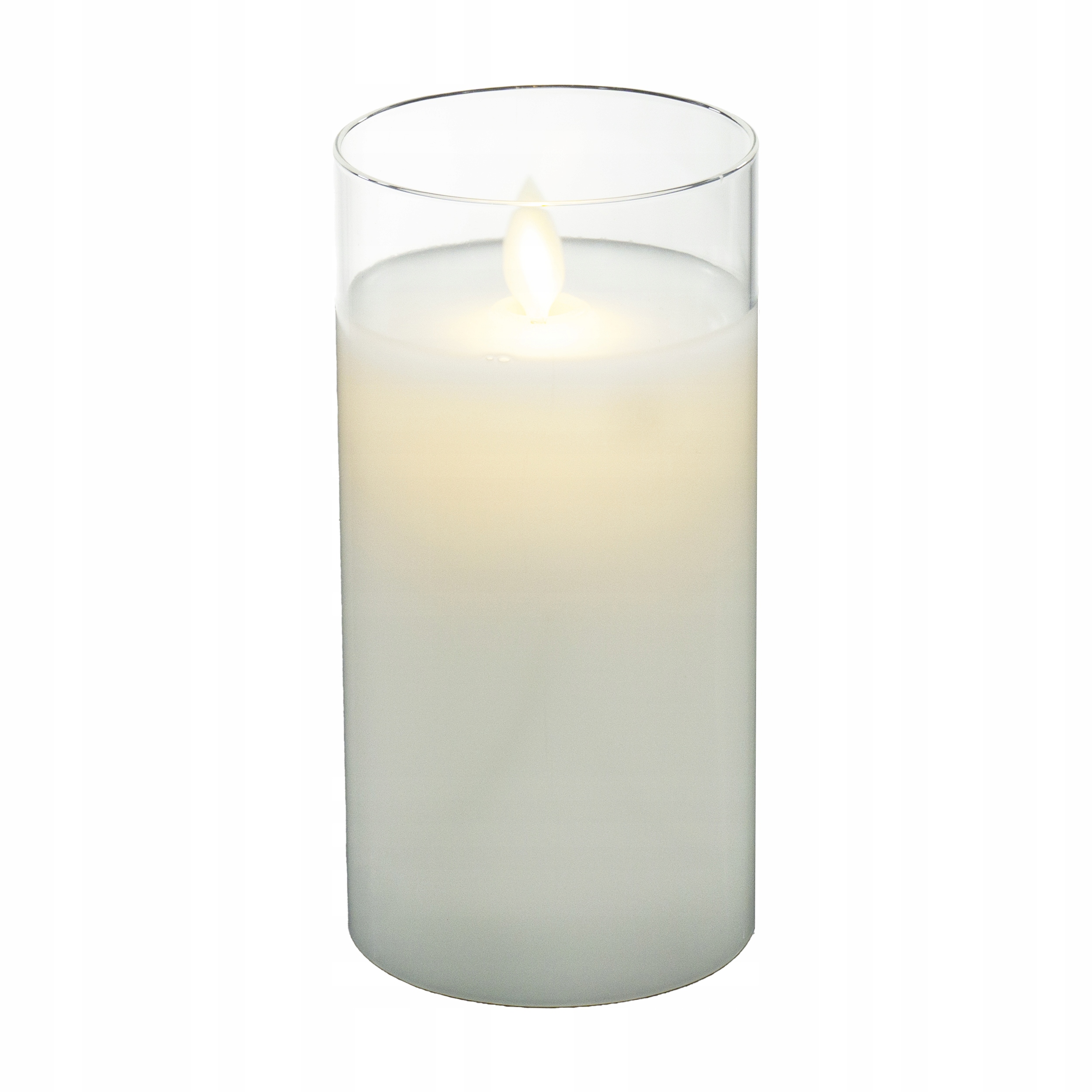

Świeca Led wosk w szkle na baterie 15cm