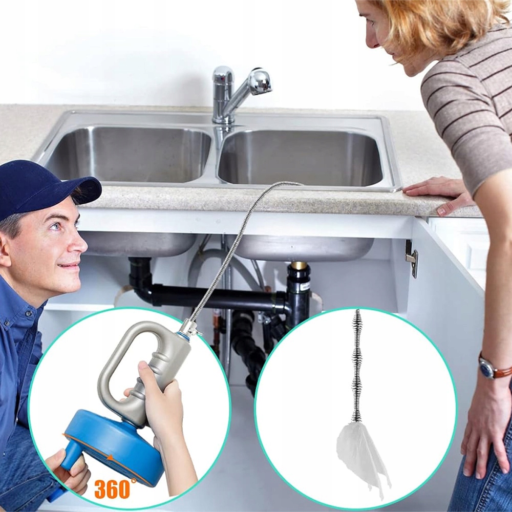 7M PRZETYKACZ WYCIOR DŁUGA SZCZOTKA DO CZYSZCZENIA ODPŁYWÓW ZLEWU UMYWALKI Marka inna