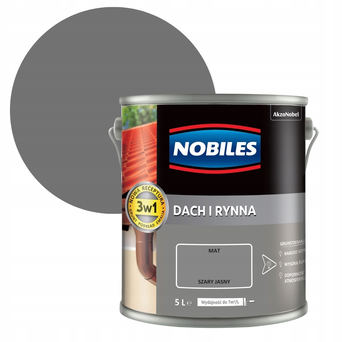 Nobiles Strecha A Žľab 5L Šedá Jasná