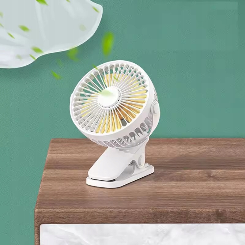 WENTYLATOR DO WÓZKA DZIECIĘCEGO Z KLIPSEM NA BIURKO, MINI WENTYLATOR USB Marka inna