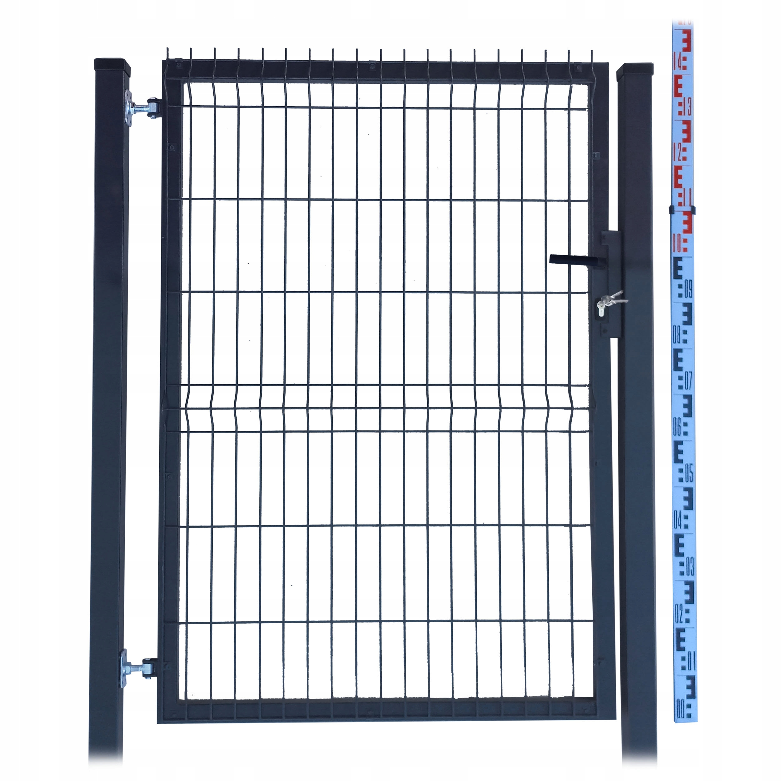 Branka 140 Cm antracit grafit Panelová, dva sloupky RAL7016 plotová, 143 cm