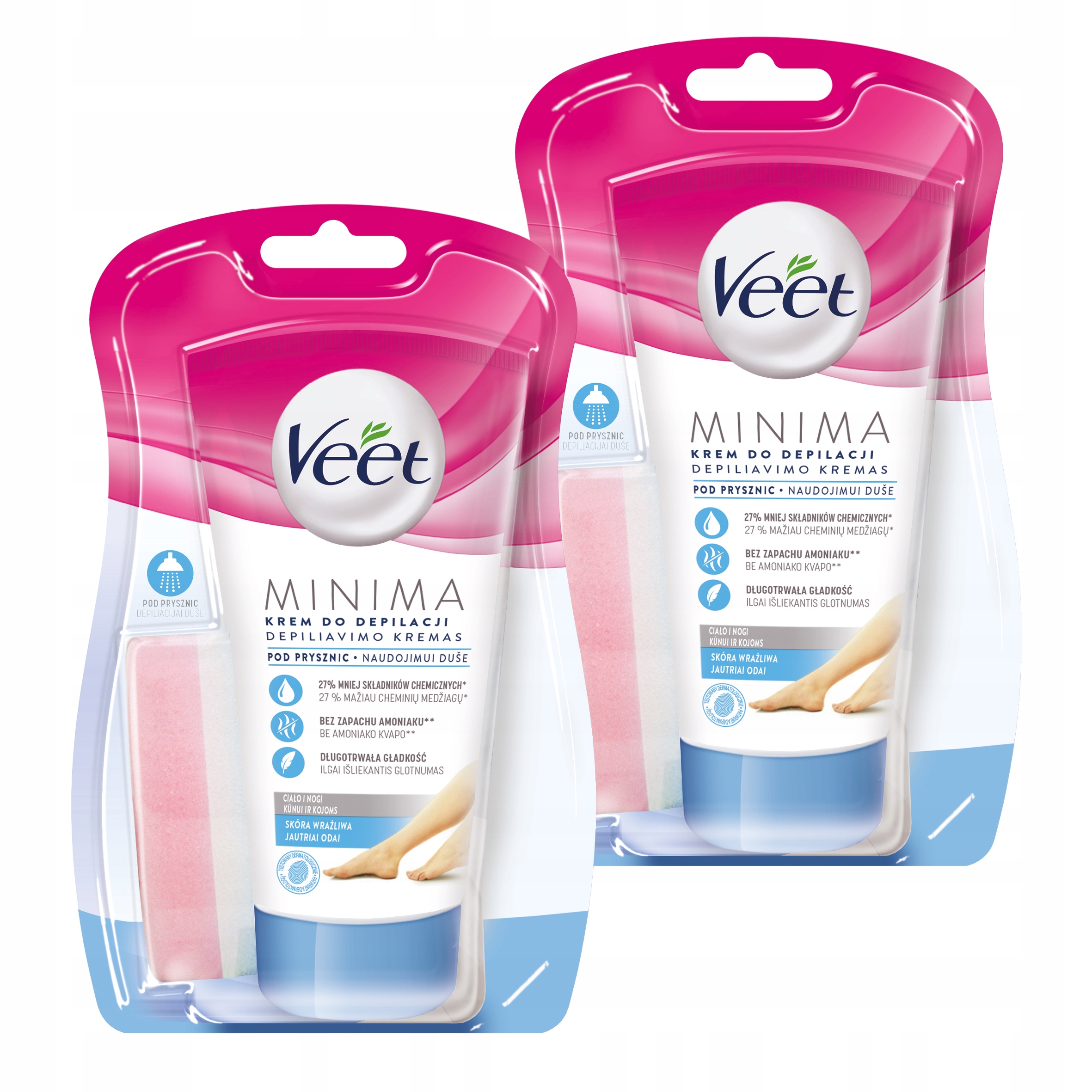

Veet krem depilacja ciała nóg Skóra Wrażliwa 2 szt